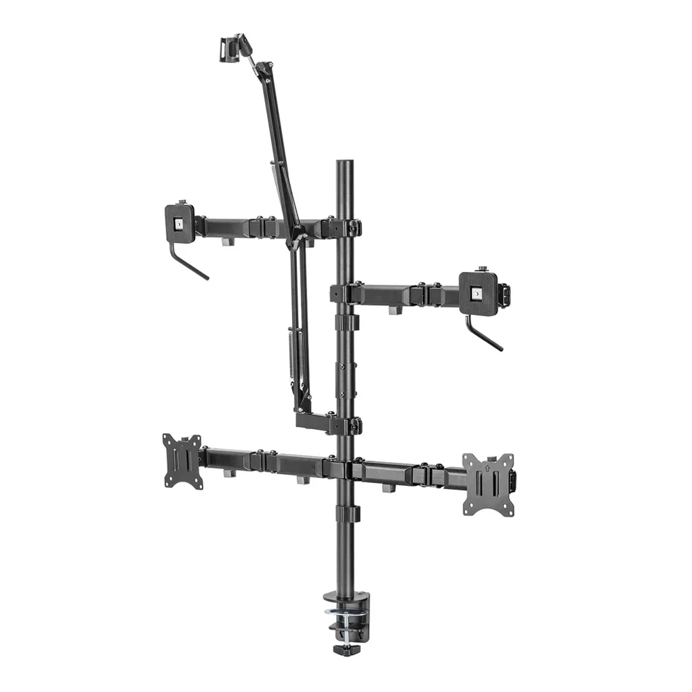 Dual-Monitor All-In-One Studio Setup Steel Desktop Mount